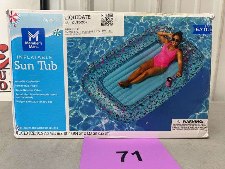 INFLATABLE SUN TUB POOL FLOAT IN BOX