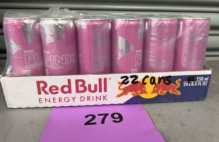 (22) CANS OF RED BULL PINK EDITION ENERGY DRINKS