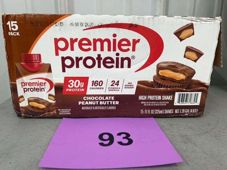 CASE OF PREMIER PROTEIN CHOCOLATE PEANUT BUTTER SHAKES