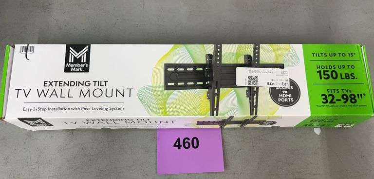 EXTENDING TILT TV WALL MOUNT IN BOX
