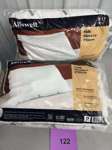 (2) ALLSWELL SIDE SLEEPER PILLOWS