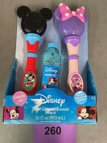 DISNEY LIGHT-UP BUBBLE WAND WITH BUBBLE LIQUID