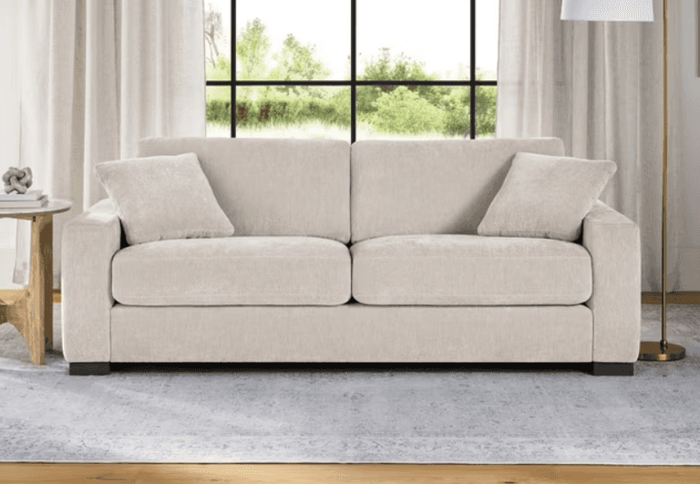 HARRISON COLLECTION FABRIC SOFA IN BOX - IVORY