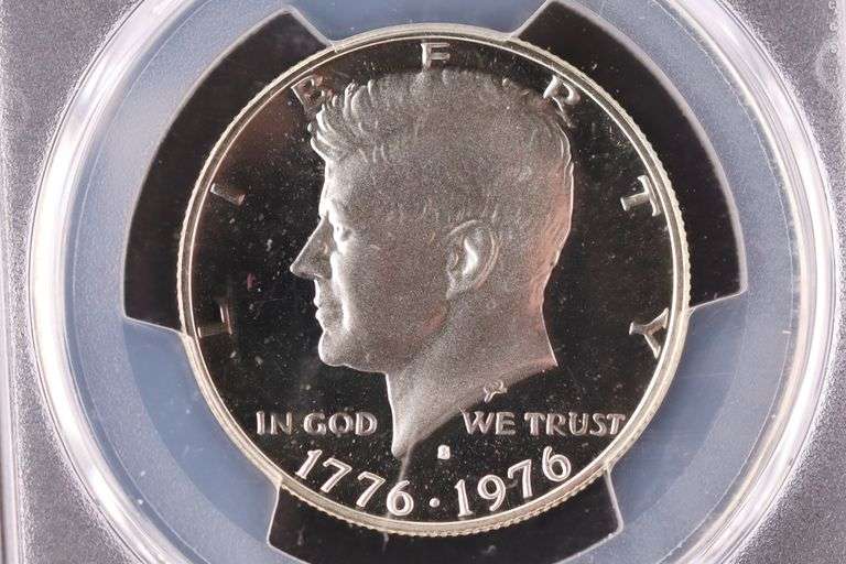 1976 S Proof Kennedy SILVER Half Dollar Coin Independance Hall 40% Silver 50 Cent