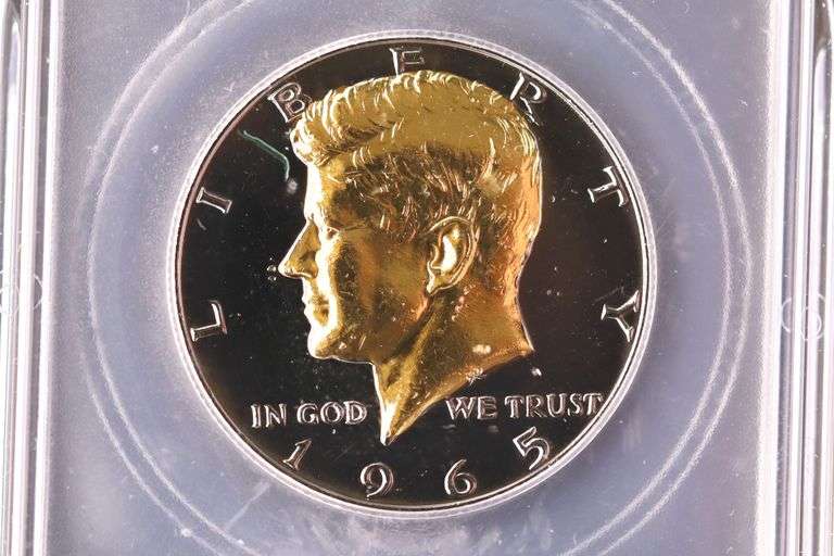 1965 ICG Genuine Silver Kennedy US Half Dollar - Black Ruthenuim - ICG Genuine