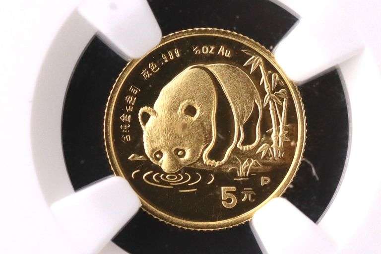 1987 P China Gold 5 Yuan Panda Coin