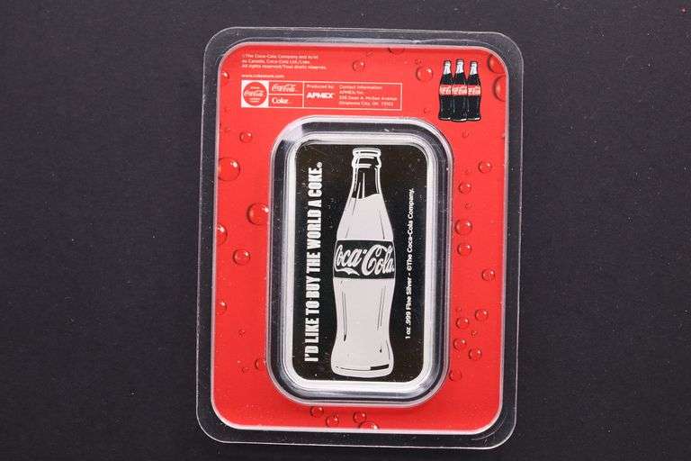1 oz .999 Coca-Cola Silver Bar - Sealed  APMEX