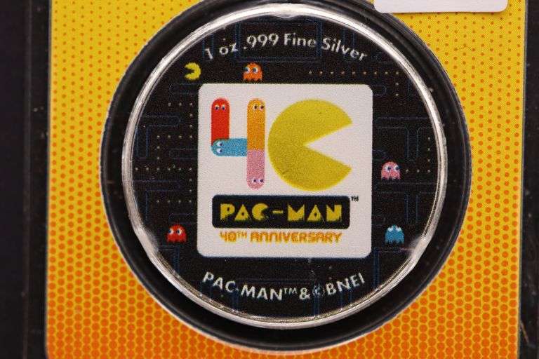 2020 Sealed Niue  1 oz .999 Fine Silver Pac Man $2 Coin