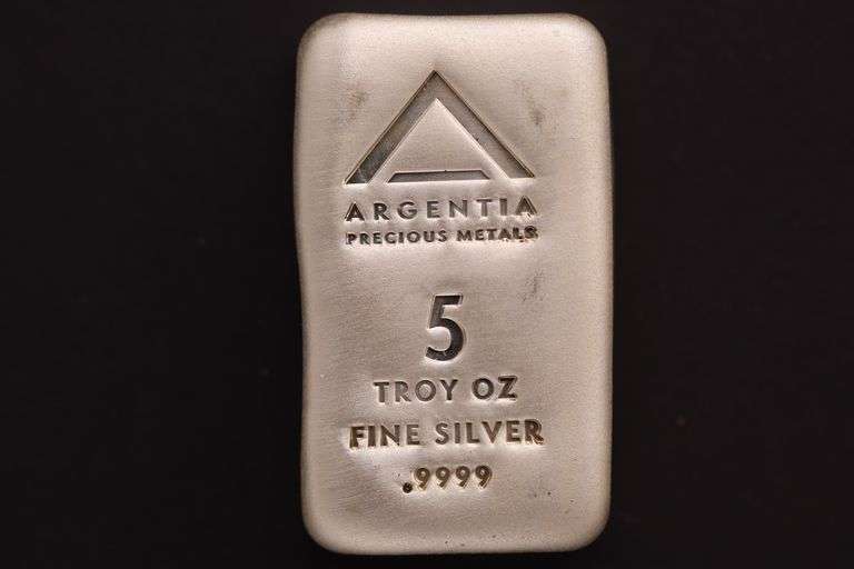 Argentia Precious Metals 5 oz .9999 Pure Silver Bar