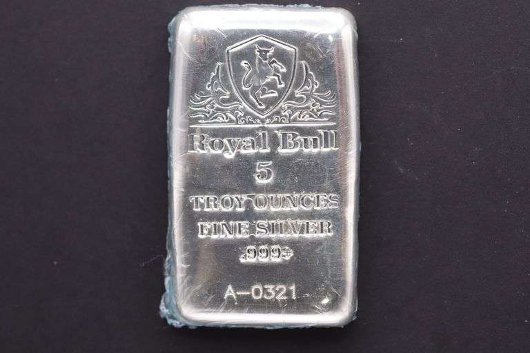 Royal Bull Mint .9999 5 oz Fine Silver Bar