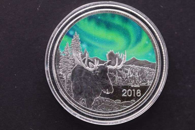 2018 TD 1 oz .999 Silver Moose & Northern Lights