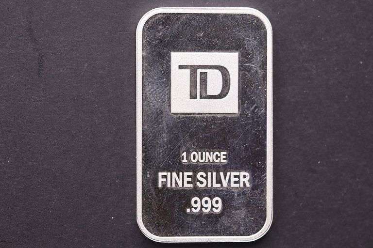 TD 1 oz .999 Fine Silver Bar