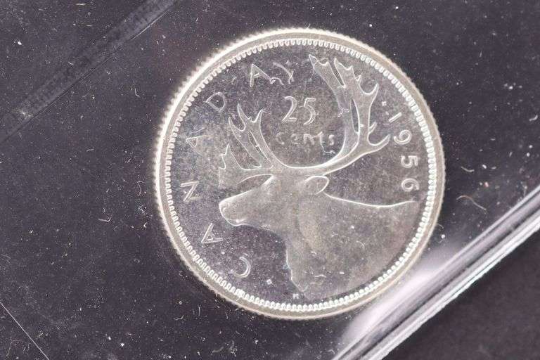 1956 Canada Silver 25 Cents ICCS Certified MS64 Cameo