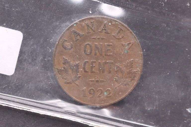 1922 Canada Key Date Small Cent ICCS Certified VF20 Cleaned