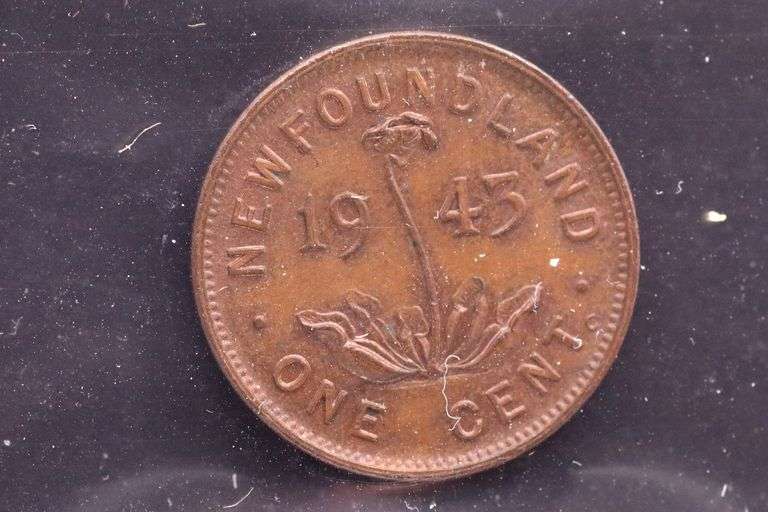 1943 Newfoundland Small Cent ICCS Certified MS60 TR