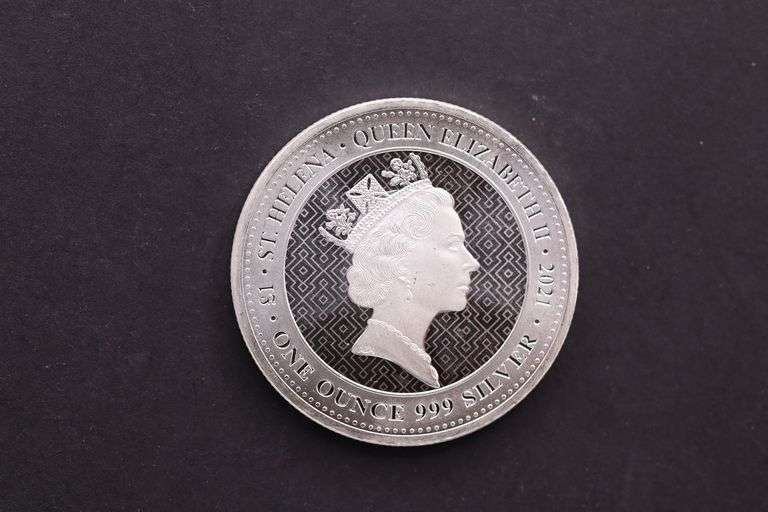 2021 St. Helena Queen's Virtues Victory Through Harmony 1 oz .999 Silver Round