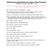 Thumbnail image of Seller Updates.Timber Lake RD.pages