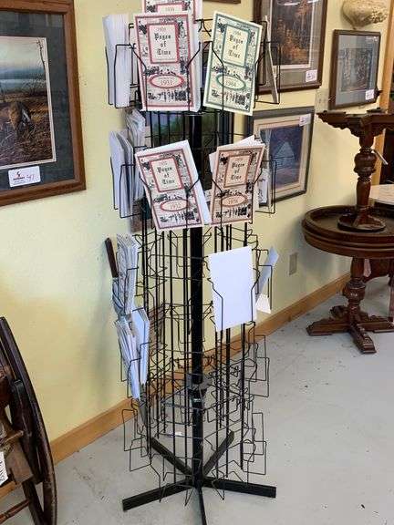 5' CARD RACK W/ ASST PAGES OF TIME CARDS