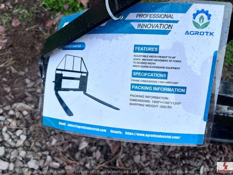 UNUSED AGROTK SA11 100 PALLET FORKS