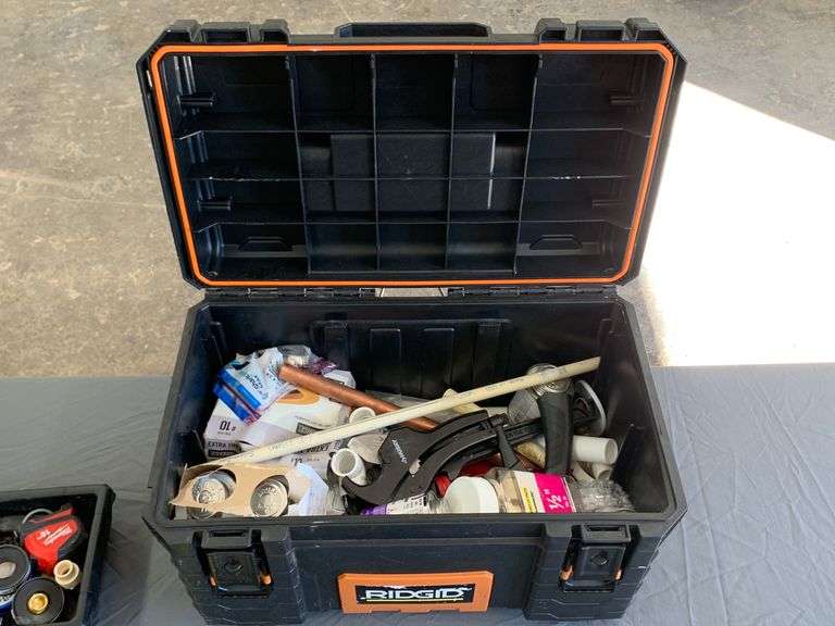 RIDGID PLUMBERS BOX WITH CONTENTS INCLUDED