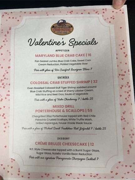 HARPOON HARRYS BUFFET FOR 2 AT VALENTINE DAY SPECIAL DATE BUFFET