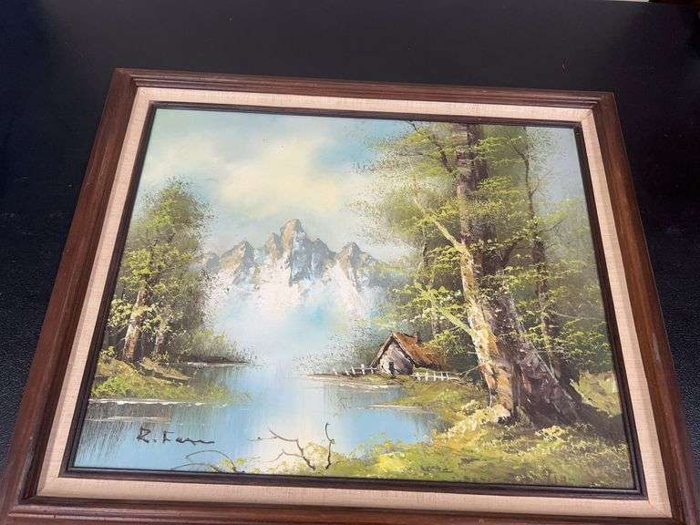 R. FAN 16X20 FRAMED CANVAS PRINT- FRAME 25X22