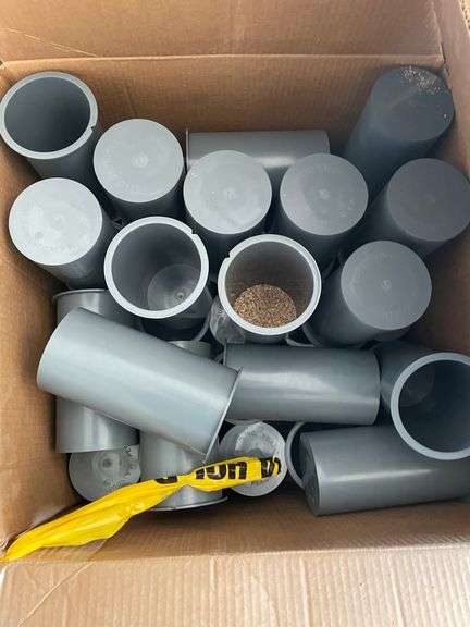 PARTIAL BOX OF M.A. INDUSTRIES INC 4X8 GRAY W/ LIP SINGLE USE CONCRETE CYLINDER TEST FORMS