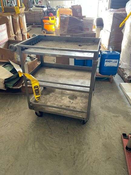 3 SHELF ROLLING CART 30"L X 18"W X 33.5"H