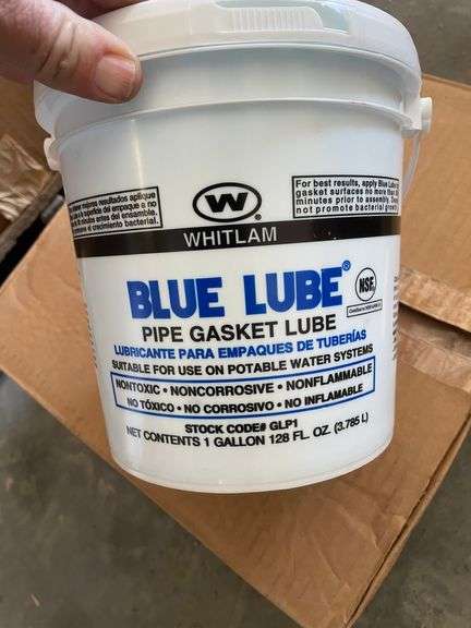QTY (5) 1 GALLON WHITLAM BLUE LUBE PIPE GASKET LUBE