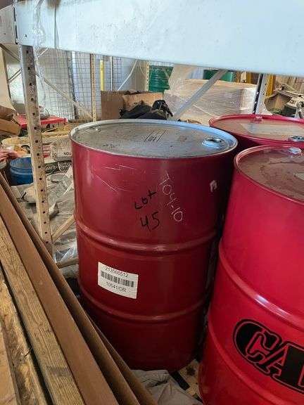 EMPTY 55 GALLON HYDRAULIC OIL BARREL