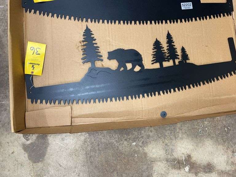 CROSS CUT SAW W/ BEAR SCENE