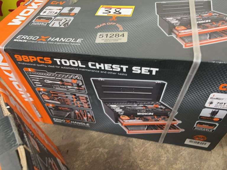 UNUSED 98pc WOKIN TOOL CHEST SET