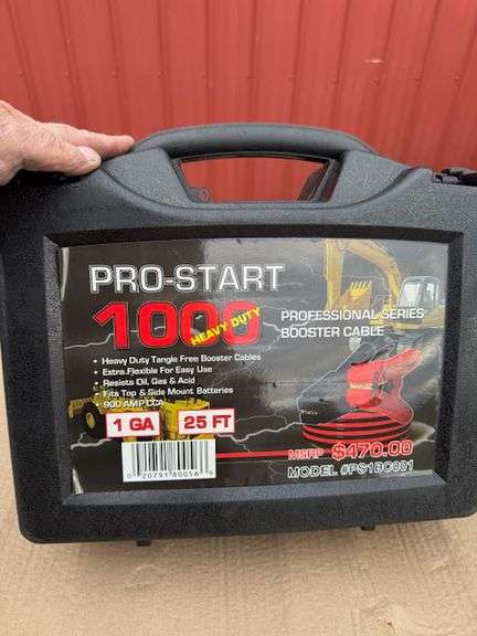 QTY (1) PRO START 1000 1 GUAGE HEAVY DUTY BOOSTER CABLE