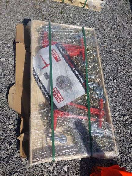 UNUSED (5) 5400 LBS RATCHET BINDERS (10) 5/16" 20' G70 CHAINS