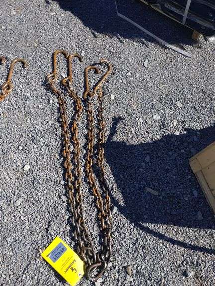 QTY. (2) 3' CHAIN SLING W/ HOOKS