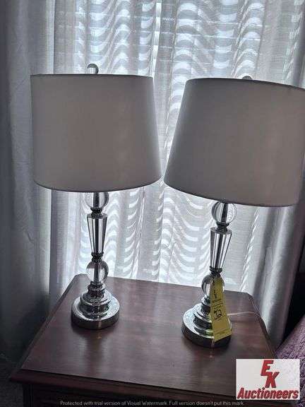 (2) MATCHING TABLETOP LAMPS--26"TALL