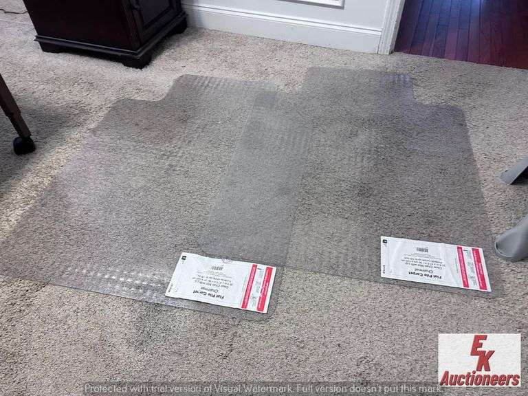 (2) CLEAR CHAIR FLOOR MATS