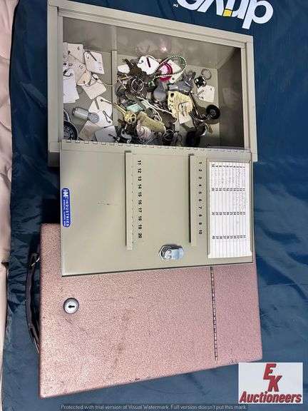 METAL KEY BOX & ROCKAWAY METAL LOCK BOX WITH ASST KEYS