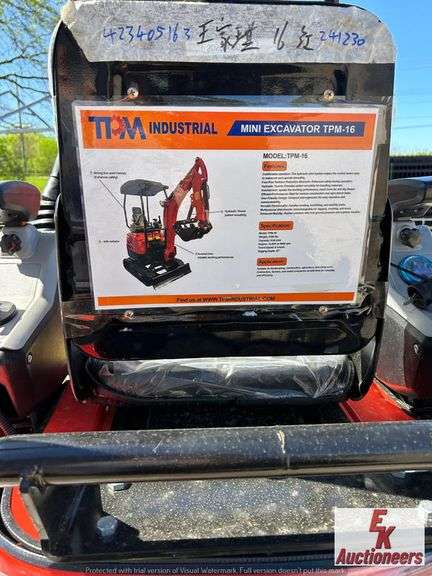 UNUSED TPM 16 MINI EXCAVATOR