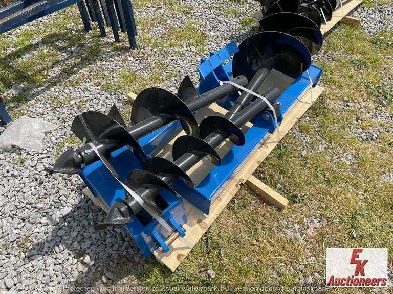 UNUSED SKID STEER AUGER WITH 3 BITS