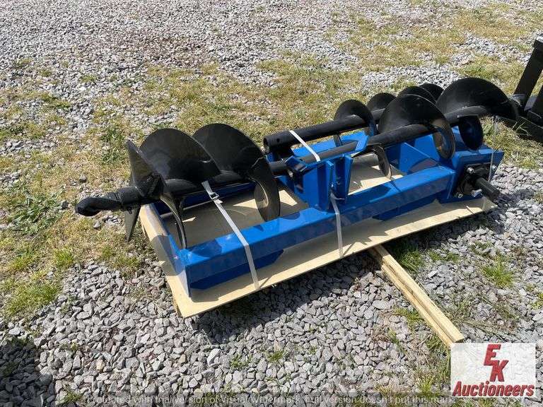 UNUSED SKID STEER AUGER WITH 3 BITS