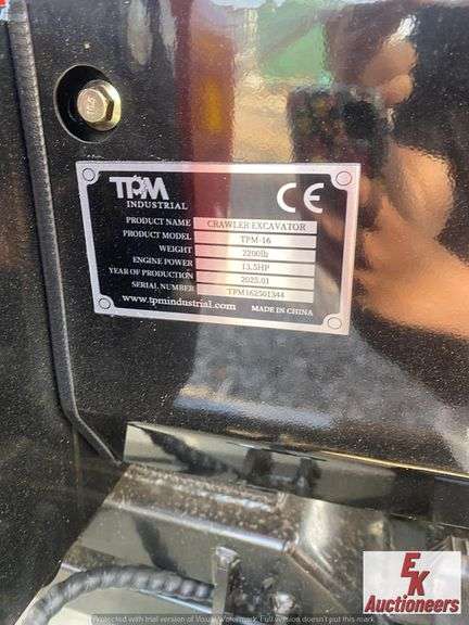 UNUSED TPM 16 MINI EXCAVATOR