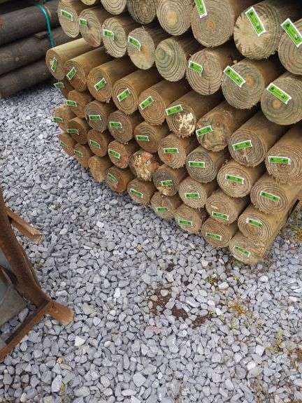 (36)pcs 5" X 8' PRESSURE TREATED PERFECT POSTS