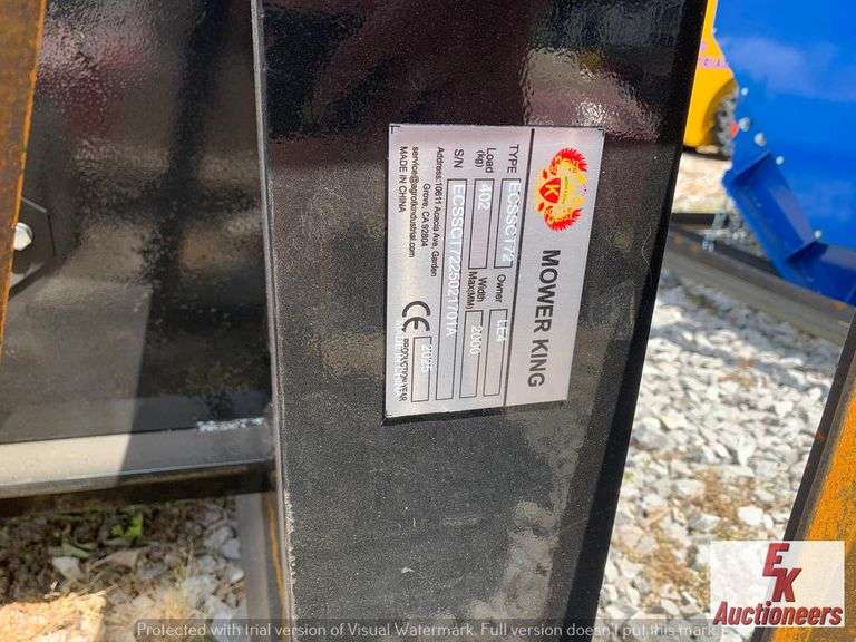 UNUSED MOWER KING SKIDSTEER TRENCHER