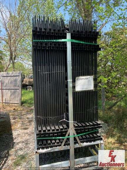 (30) UNUSED 10'X7' GALVANIZED STEEL GARDEN FENCING AND POSTS