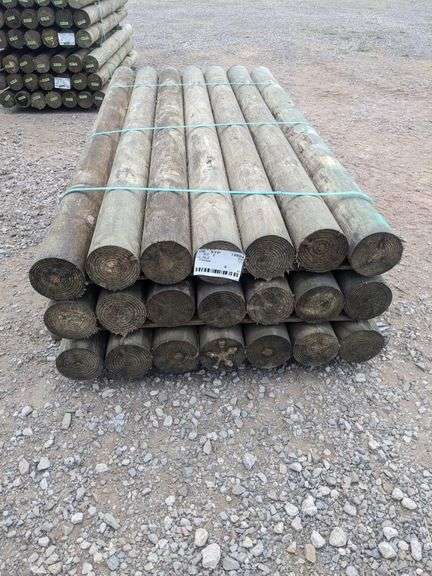 (21)pc 6" X 8' PRESSURE TREATED PERFECT POSTS
