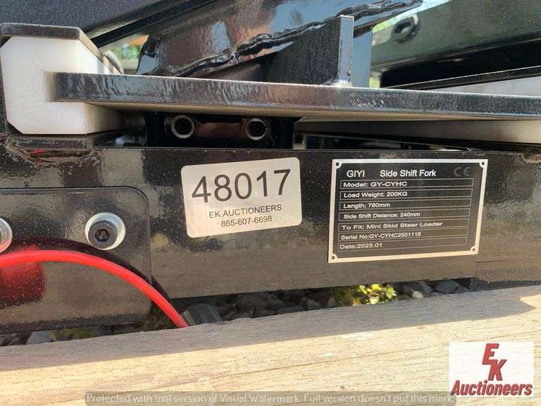 UNUSED WALK BEHIND SKIDSTEER SIDE SHIFT FORKS