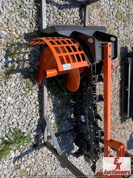 UNUSED WALK BEHIND SKIDSTEER TRENCHER