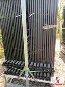 (30) UNUSED 10'X7' GALVANIZED STEEL GARDEN FENCING AND POSTS