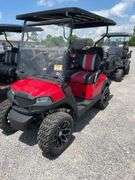 UNUSED LIFTED 4 SEATER GOLF CART--WILL NOT TAKE CHARGE